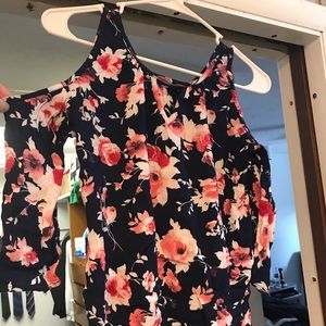 Floral Cold Shoulder Top